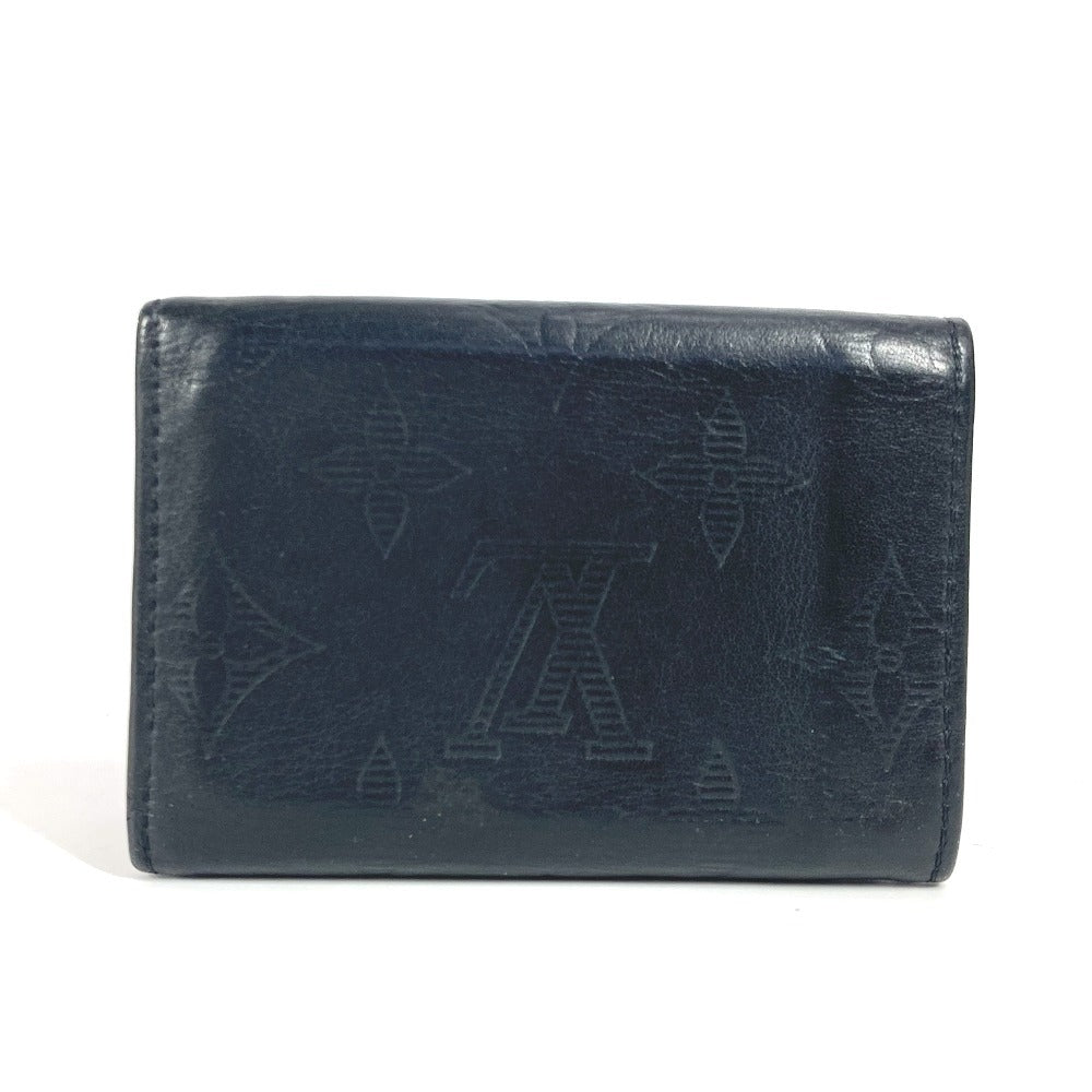 LOUIS VUITTON M67631 Monogram shadow Discovery Compact wallet Trifold wallet Monogram shadow leather Noir Black Used