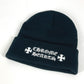 CHROME HEARTS Bicolor WATCH CAP beanie hat knit hat knit cap Knit hat acrylic Black/White Used