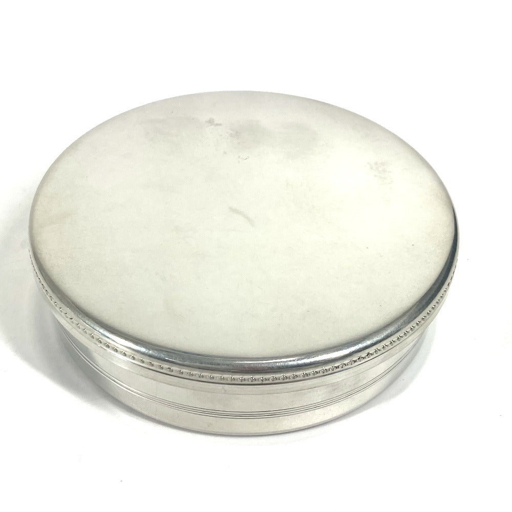 TIFFANY&Co. ロゴ ラウンド ポーチ インテリア マルチケース 小物入れ 金属 レディース シルバー - brandshop-reference