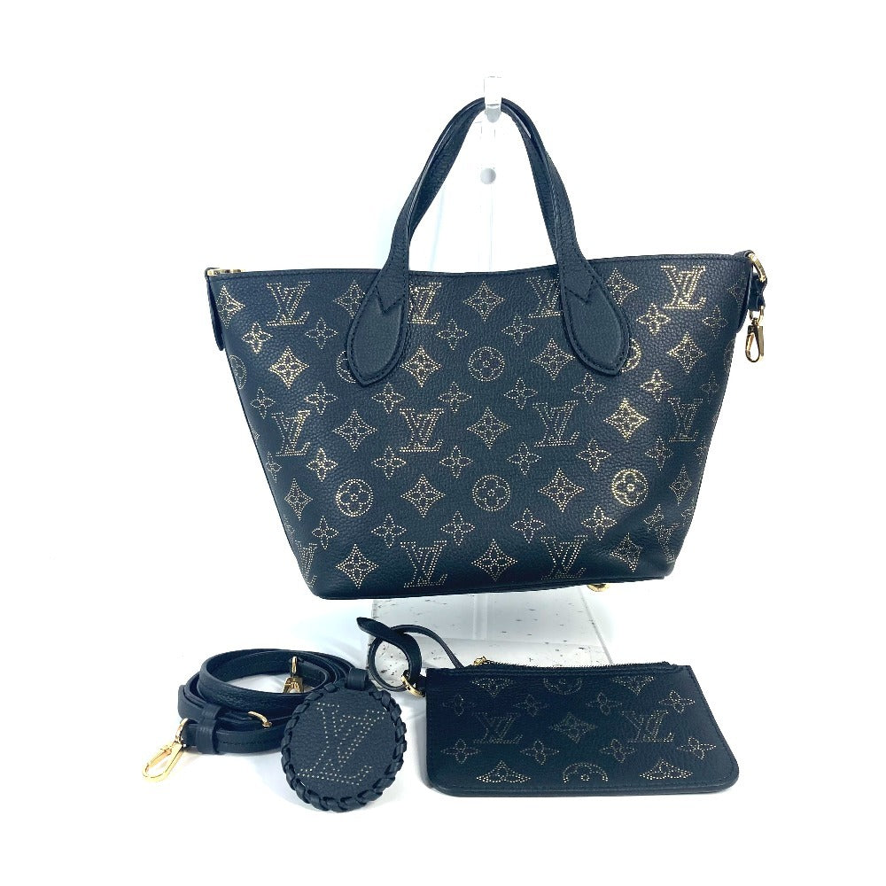 LOUIS VUITTON M23393 MonogramMahina Blossom PM Tote Bag Crossbody Hand Bag Shoulder Bag Monogram Mahina Leather Black/Gold Used