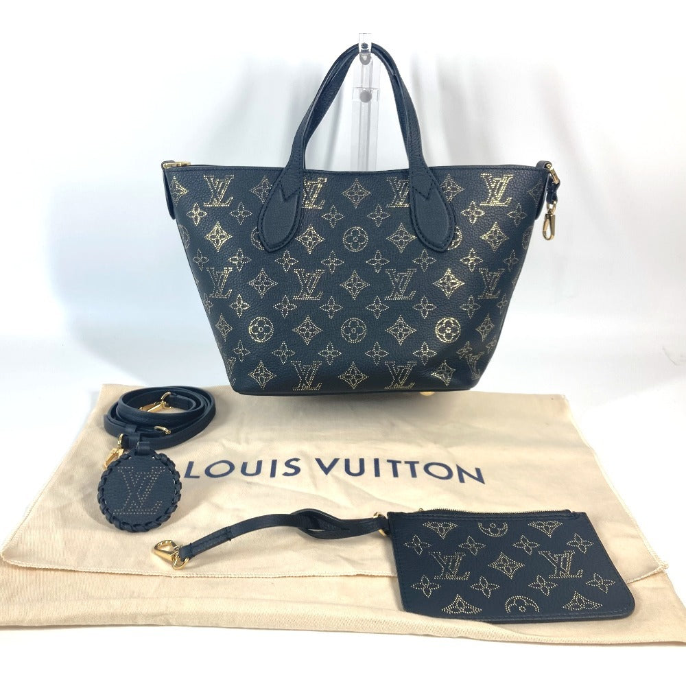 LOUIS VUITTON M23393 MonogramMahina Blossom PM Tote Bag Crossbody Hand Bag Shoulder Bag Monogram Mahina Leather Black/Gold Used