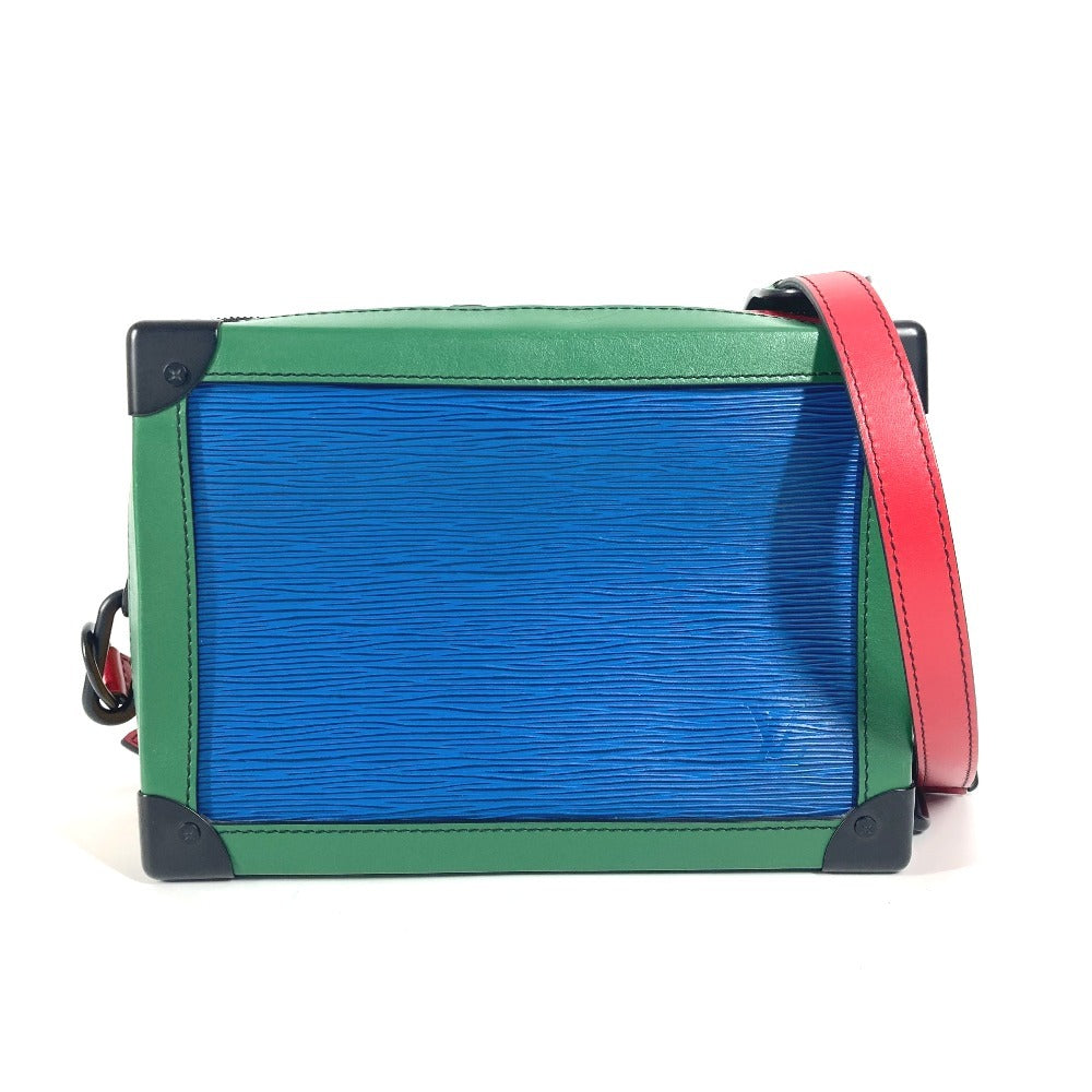 LOUIS VUITTON M55568 エピ トリコロールカラー ソフトトランク カバン 斜め掛け ポシェット ボックスバッグ ショルダーバッグ エピレザー ユニセックス ブルー×グリーン - brandshop-reference