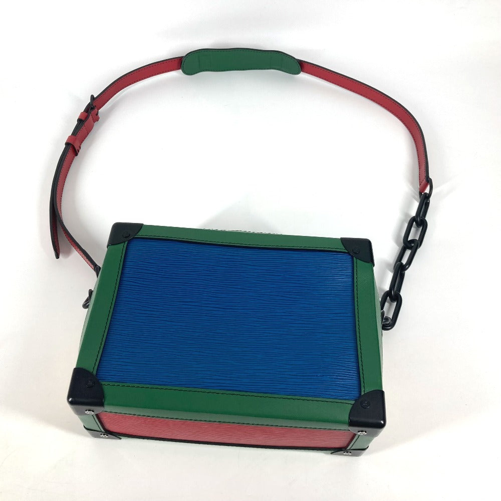 LOUIS VUITTON M55568 エピ トリコロールカラー ソフトトランク カバン 斜め掛け ポシェット ボックスバッグ ショルダーバッグ エピレザー ユニセックス ブルー×グリーン - brandshop-reference