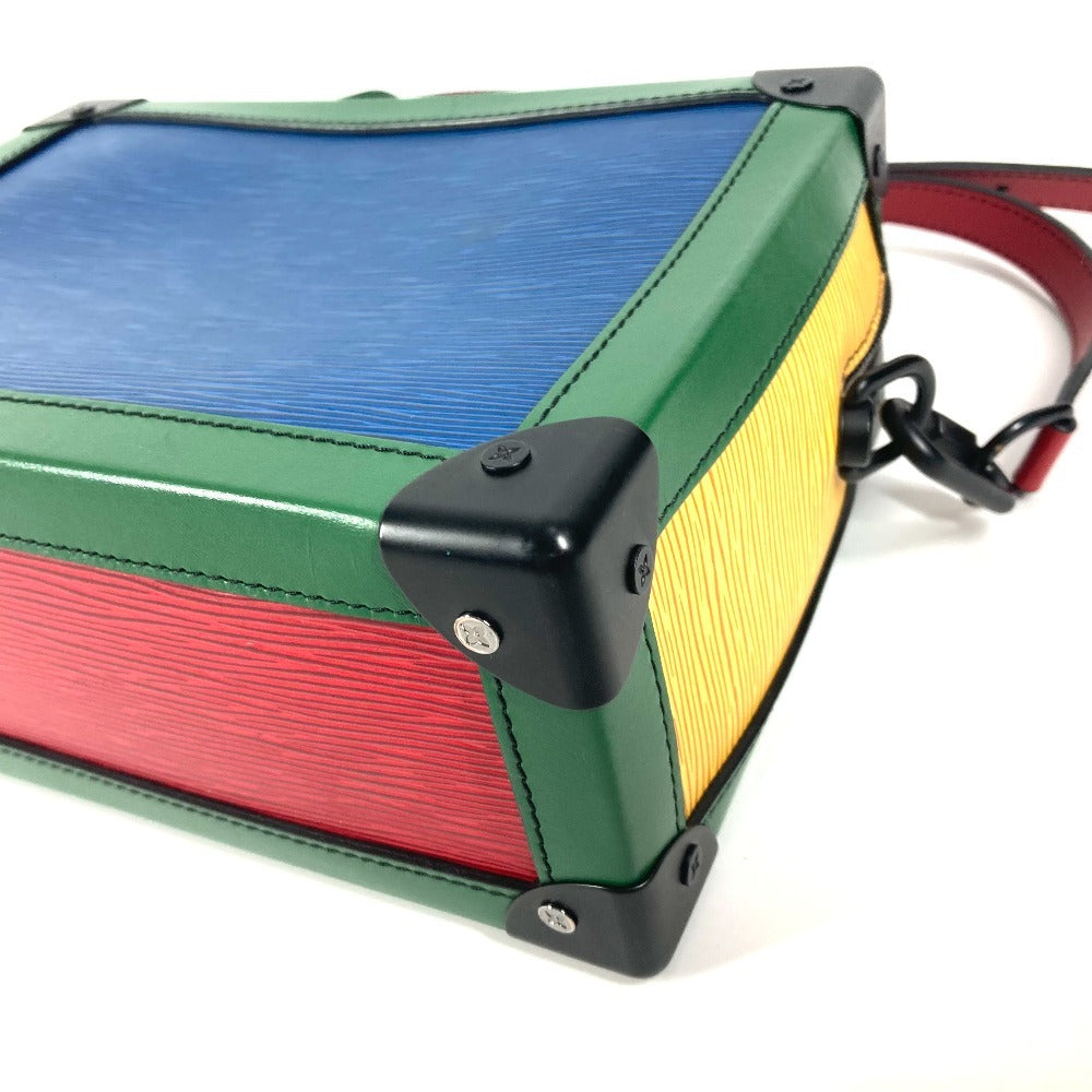LOUIS VUITTON M55568 エピ トリコロールカラー ソフトトランク カバン 斜め掛け ポシェット ボックスバッグ ショルダーバッグ エピレザー ユニセックス ブルー×グリーン - brandshop-reference