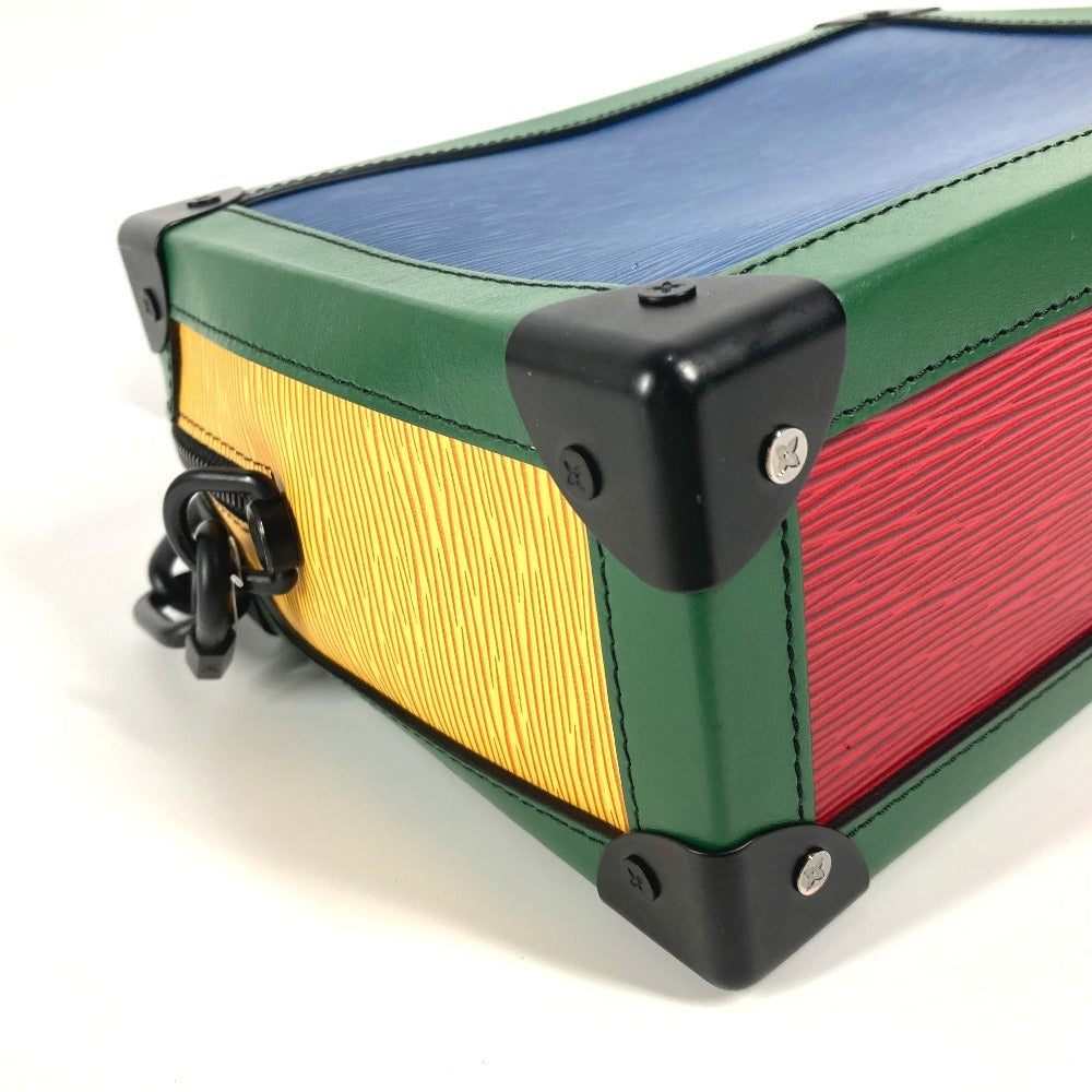 LOUIS VUITTON M55568 エピ トリコロールカラー ソフトトランク カバン 斜め掛け ポシェット ボックスバッグ ショルダーバッグ エピレザー ユニセックス ブルー×グリーン - brandshop-reference