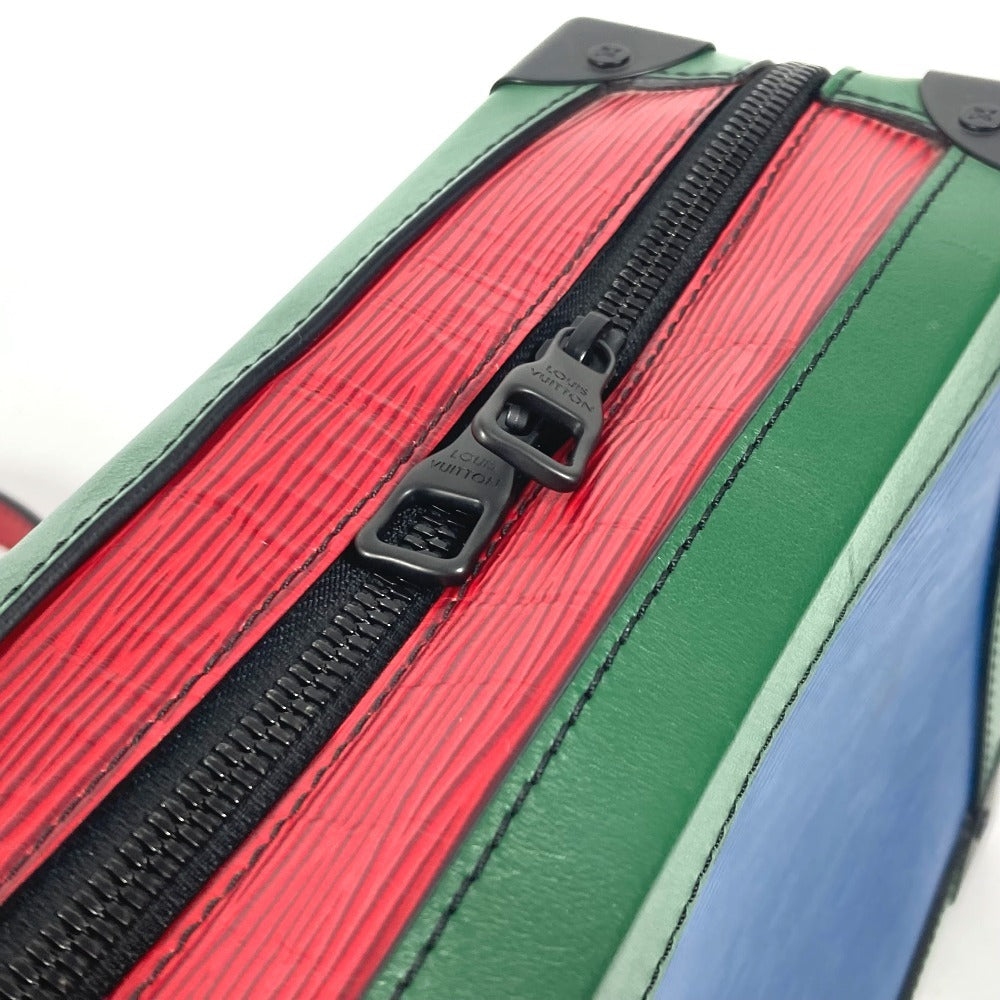 LOUIS VUITTON M55568 エピ トリコロールカラー ソフトトランク カバン 斜め掛け ポシェット ボックスバッグ ショルダーバッグ エピレザー ユニセックス ブルー×グリーン - brandshop-reference
