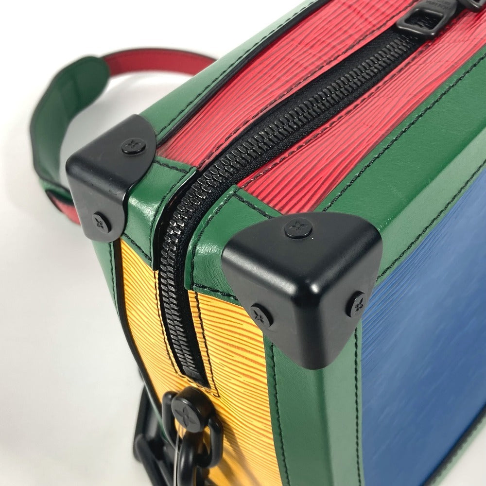 LOUIS VUITTON M55568 エピ トリコロールカラー ソフトトランク カバン 斜め掛け ポシェット ボックスバッグ ショルダーバッグ エピレザー ユニセックス ブルー×グリーン - brandshop-reference