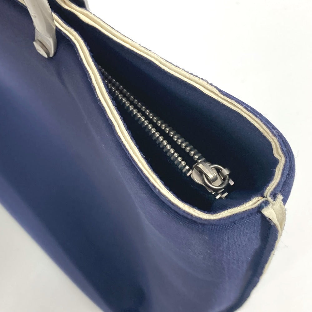 CHANEL メタルハンドル カバン トートバッグ ハンドバッグ ポリアミド レディース ネイビー - brandshop-reference
