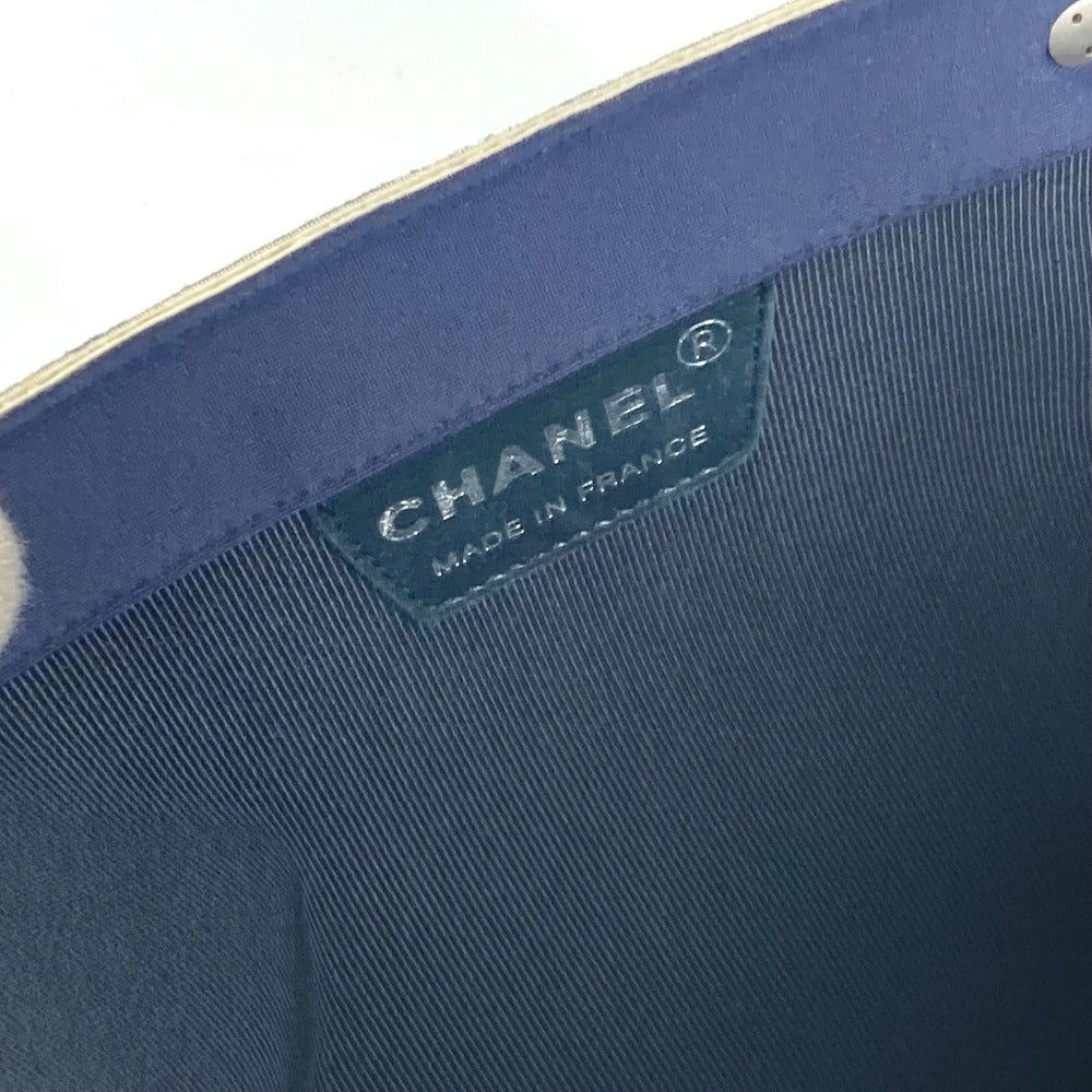 CHANEL メタルハンドル カバン トートバッグ ハンドバッグ ポリアミド レディース ネイビー - brandshop-reference