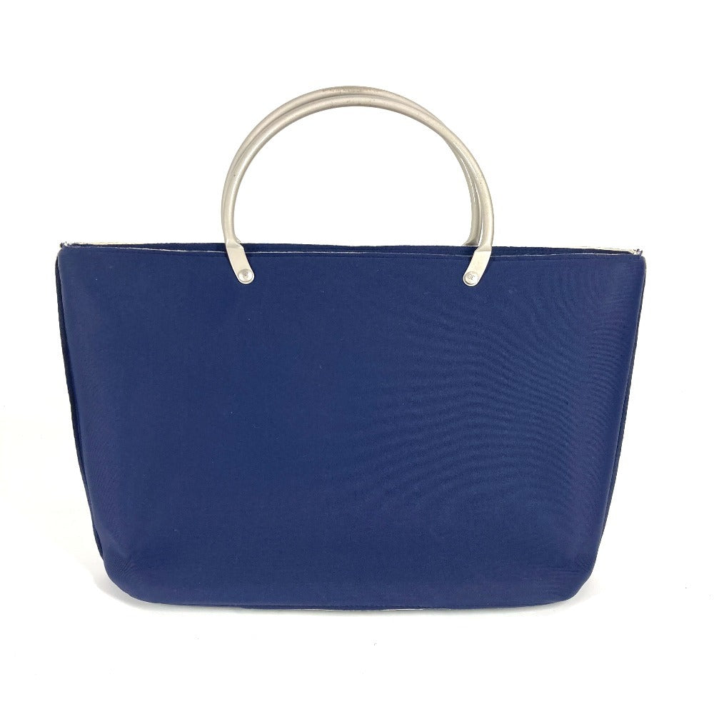CHANEL メタルハンドル カバン トートバッグ ハンドバッグ ポリアミド レディース ネイビー - brandshop-reference