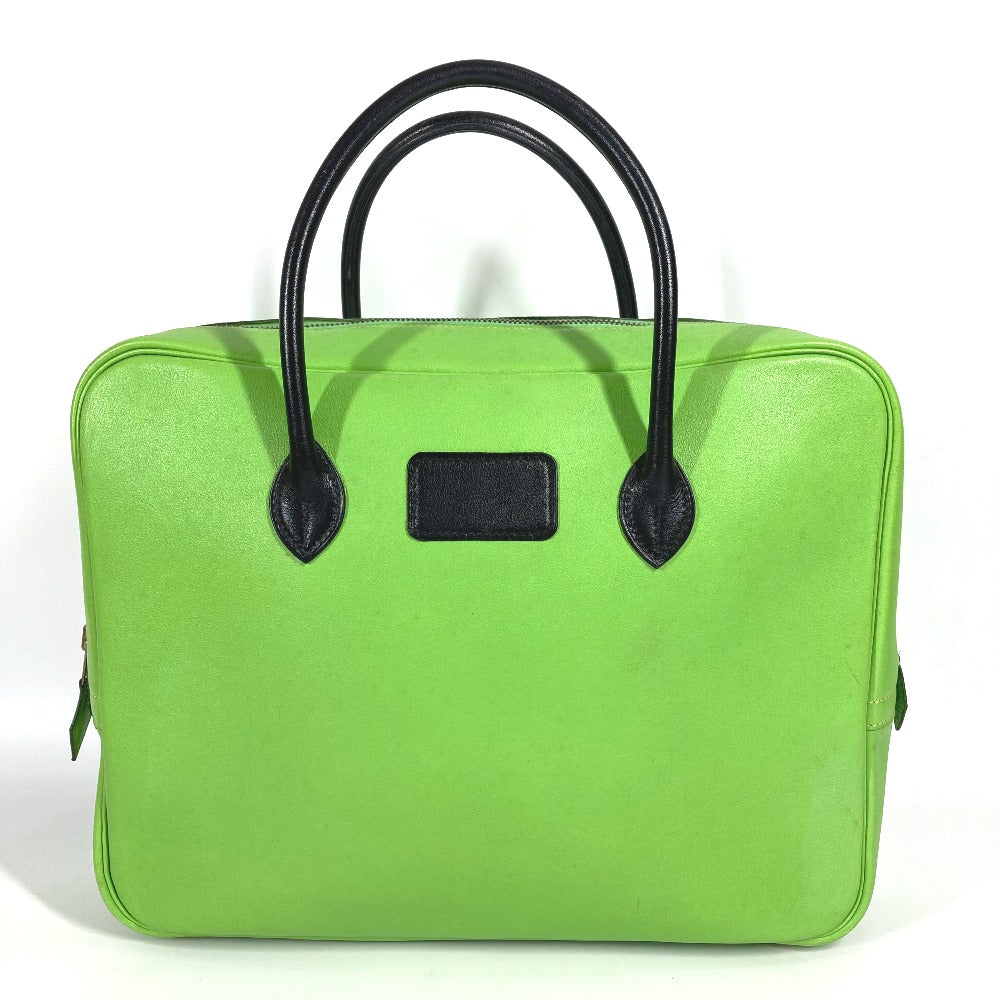 HERMES バイカラー ビジネスバッグ エッフェル カバン トートバッグ ハンドバッグ スイフト ユニセックス グリーン - brandshop-reference