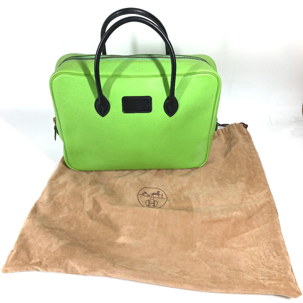 HERMES バイカラー ビジネスバッグ エッフェル カバン トートバッグ ハンドバッグ スイフト ユニセックス グリーン - brandshop-reference