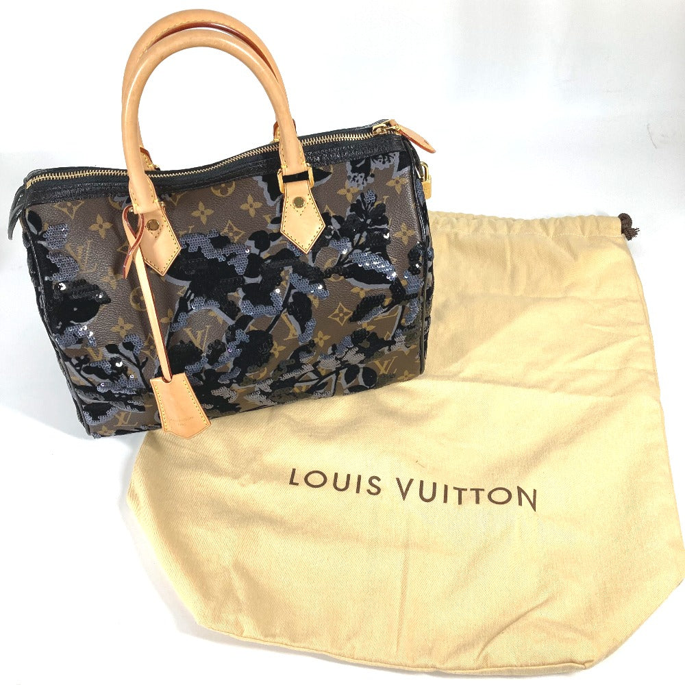 LOUIS VUITTON M40436 モノグラム フルール・ドゥ・ジェ フルール スピーディ30 ミニボストンバッグ スパンコール カバン ハンドバッグ モノグラムキャンバス レディース ブラウン - brandshop-reference