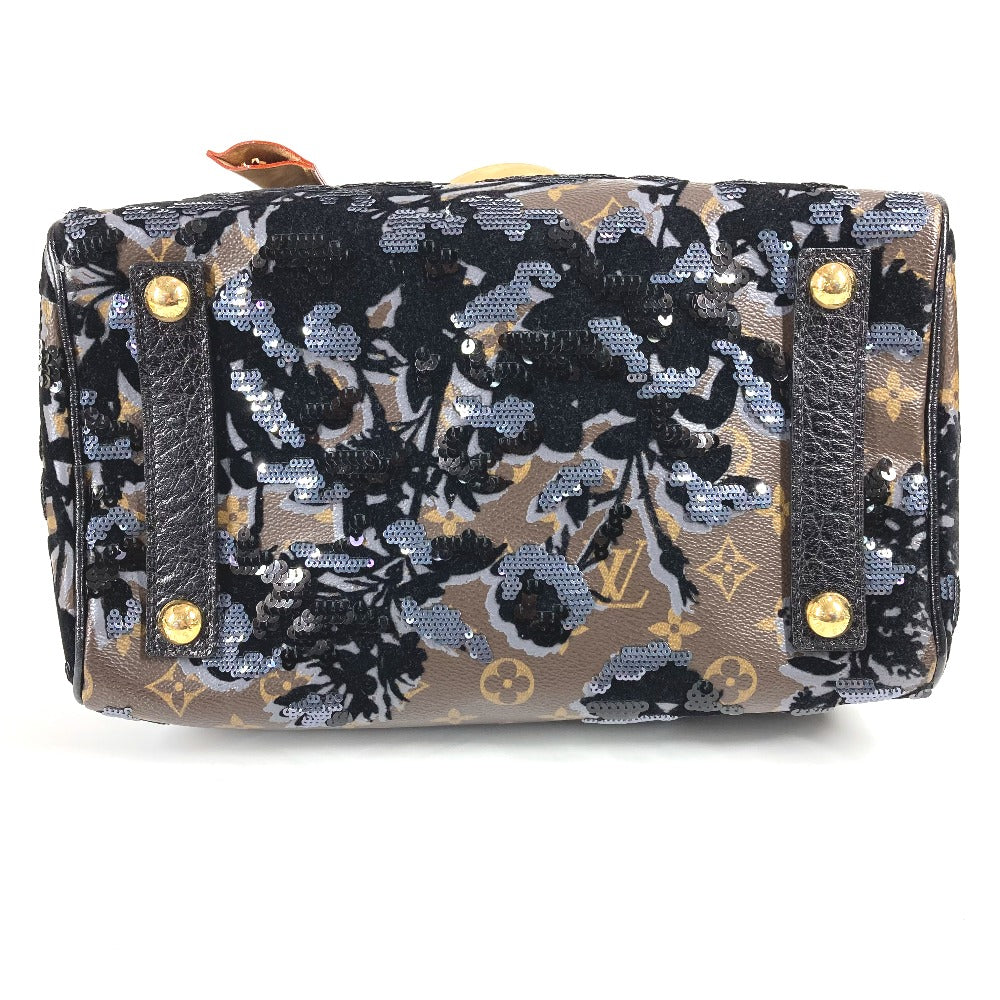 LOUIS VUITTON M40436 モノグラム フルール・ドゥ・ジェ フルール スピーディ30 ミニボストンバッグ スパンコール カバン ハンドバッグ モノグラムキャンバス レディース ブラウン - brandshop-reference