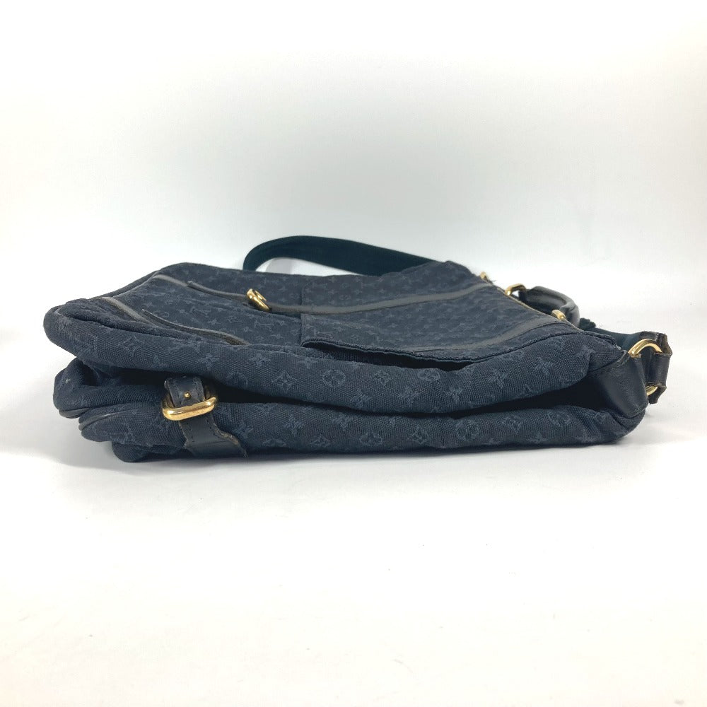 LOUIS VUITTON M42311 Monogram Mini Denise Boston Bag, 2-Way Bag, Crossbody Handbag, Shoulder Bag, Monogram Mini Canvas, Women's, Navy