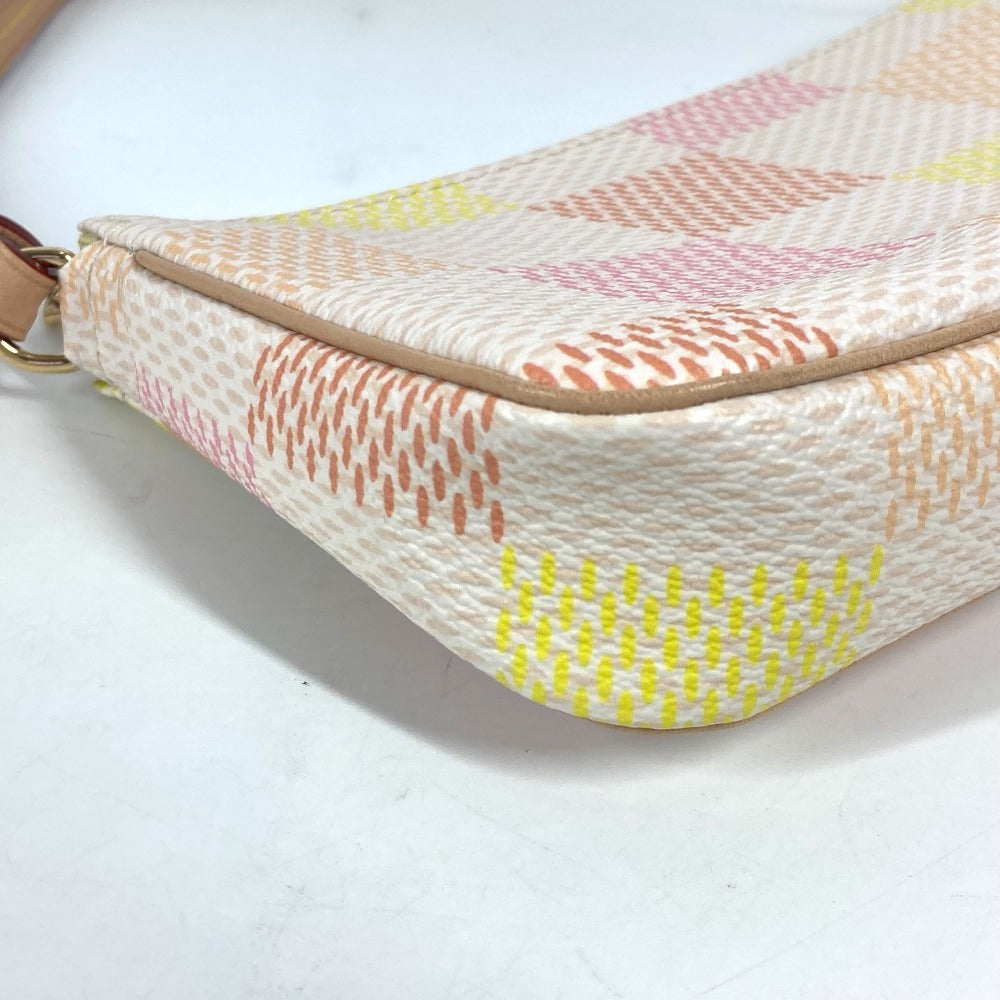 LOUIS VUITTON N40642  ダミエリシャス ポシェット・アクセソワール カバン 斜め掛け 2WAYバッグ ポシェット ショルダーバッグ ダミエキャンバス レディース ピーチ ピンク ピンク - brandshop-reference