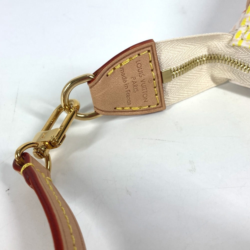 LOUIS VUITTON N40642  ダミエリシャス ポシェット・アクセソワール カバン 斜め掛け 2WAYバッグ ポシェット ショルダーバッグ ダミエキャンバス レディース ピーチ ピンク ピンク - brandshop-reference