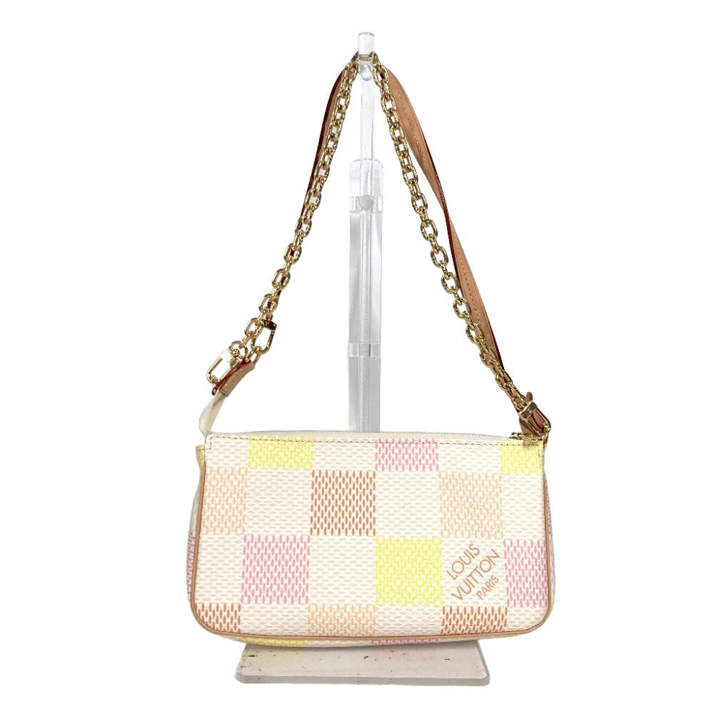 LOUIS VUITTON N40642  ダミエリシャス ポシェット・アクセソワール カバン 斜め掛け 2WAYバッグ ポシェット ショルダーバッグ ダミエキャンバス レディース ピーチ ピンク ピンク - brandshop-reference