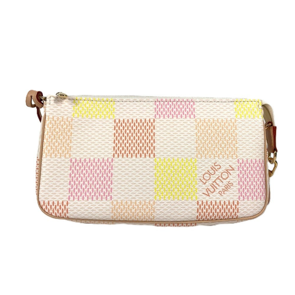 LOUIS VUITTON N40642  ダミエリシャス ポシェット・アクセソワール カバン 斜め掛け 2WAYバッグ ポシェット ショルダーバッグ ダミエキャンバス レディース ピーチ ピンク ピンク - brandshop-reference