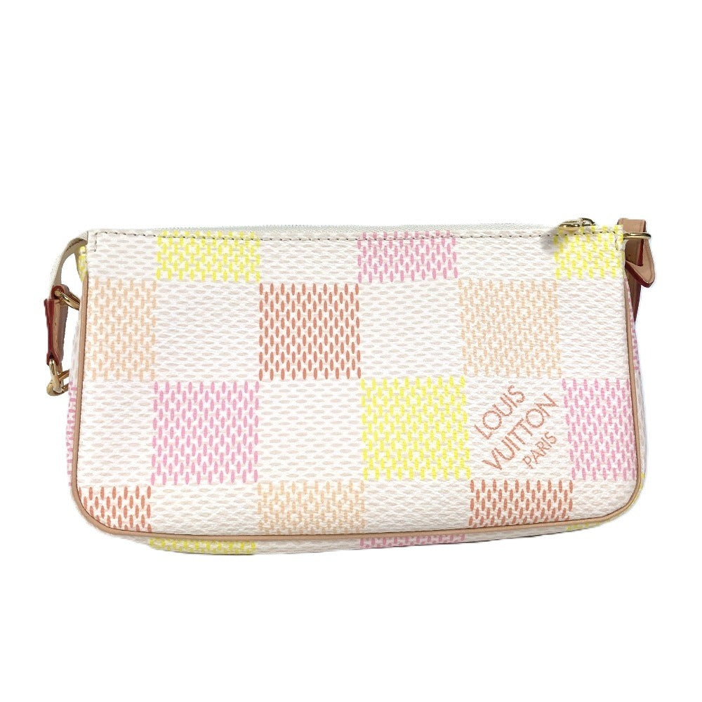 LOUIS VUITTON N40642  ダミエリシャス ポシェット・アクセソワール カバン 斜め掛け 2WAYバッグ ポシェット ショルダーバッグ ダミエキャンバス レディース ピーチ ピンク ピンク - brandshop-reference