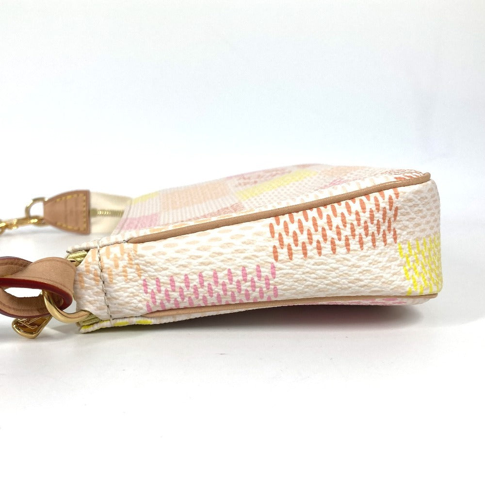 LOUIS VUITTON N40642  ダミエリシャス ポシェット・アクセソワール カバン 斜め掛け 2WAYバッグ ポシェット ショルダーバッグ ダミエキャンバス レディース ピーチ ピンク ピンク - brandshop-reference