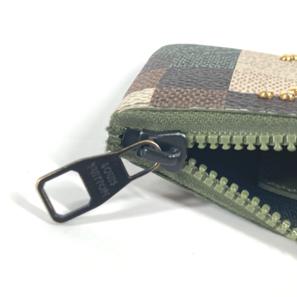 LOUIS VUITTON M83175 ダミエポップ ポシェットクレ 財布 小銭入れ キーホルダー バッグチャーム スタッズ コインケース レザー ユニセックス カーキ - brandshop-reference