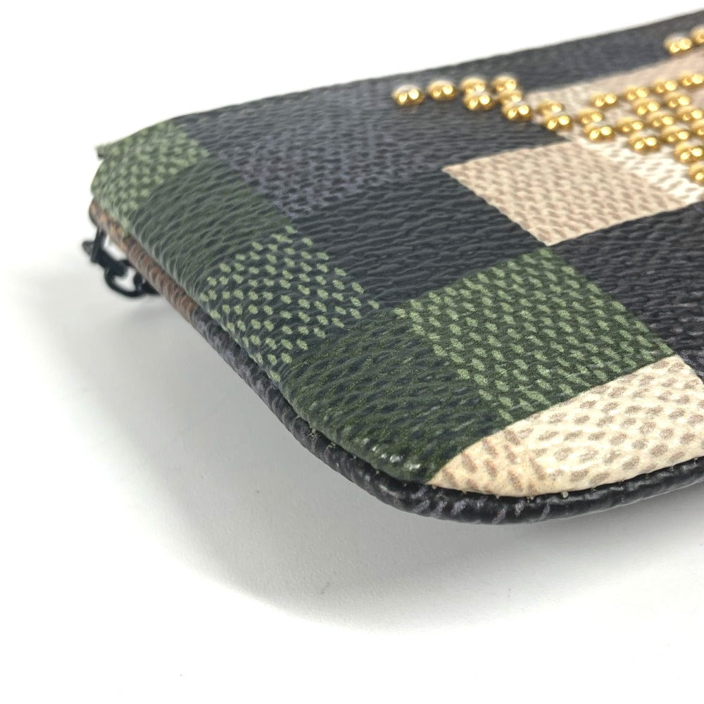 LOUIS VUITTON M83175 ダミエポップ ポシェットクレ 財布 小銭入れ キーホルダー バッグチャーム スタッズ コインケース レザー ユニセックス カーキ - brandshop-reference