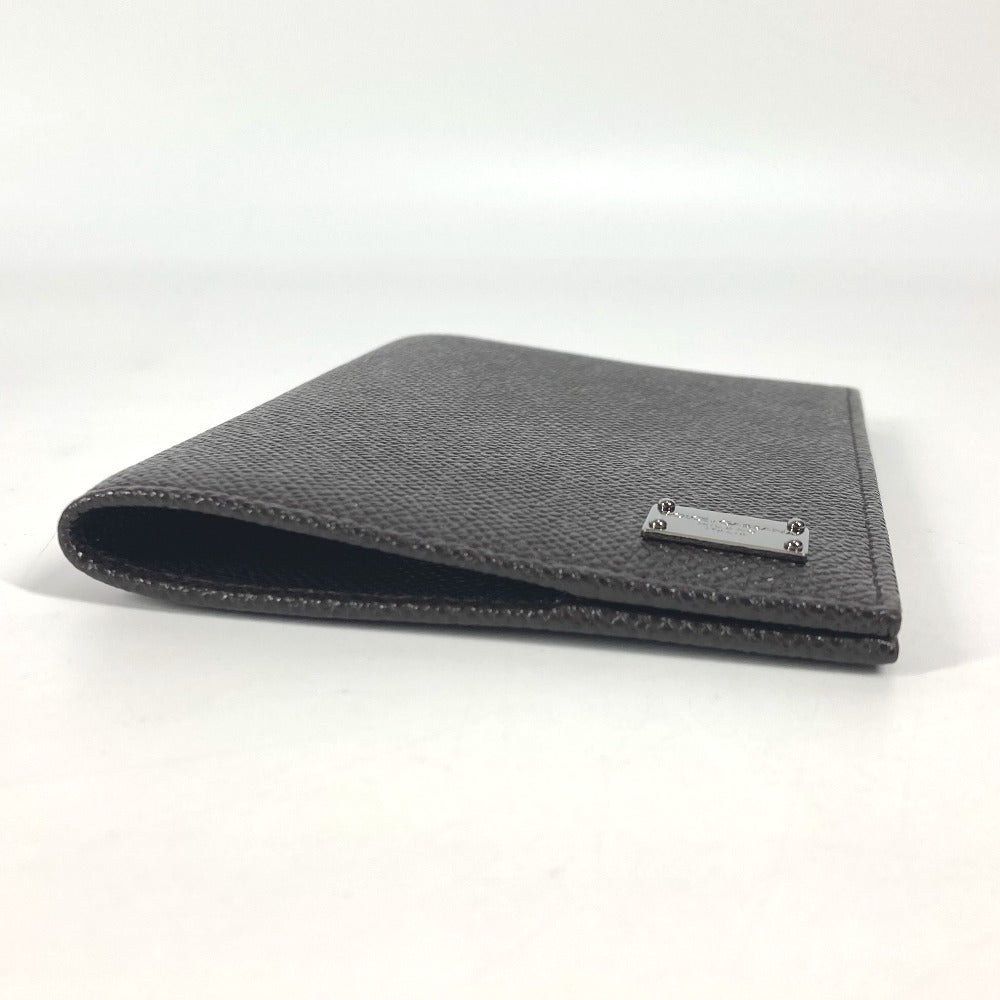 DOLCE&GABBANA ロゴ 2つ折り パスポートカバー ステーショナリー パスポートケース レザー ユニセックス ブラウン - brandshop-reference