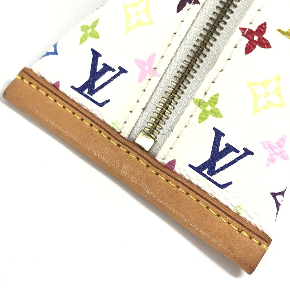 LOUIS VUITTON M58028 モノグラムマルチカラー ベルランゴ  コンパクトウォレット 財布 三角 コインケース モノグラムマルチカラーキャンバス ユニセックス ブロン ホワイト - brandshop-reference