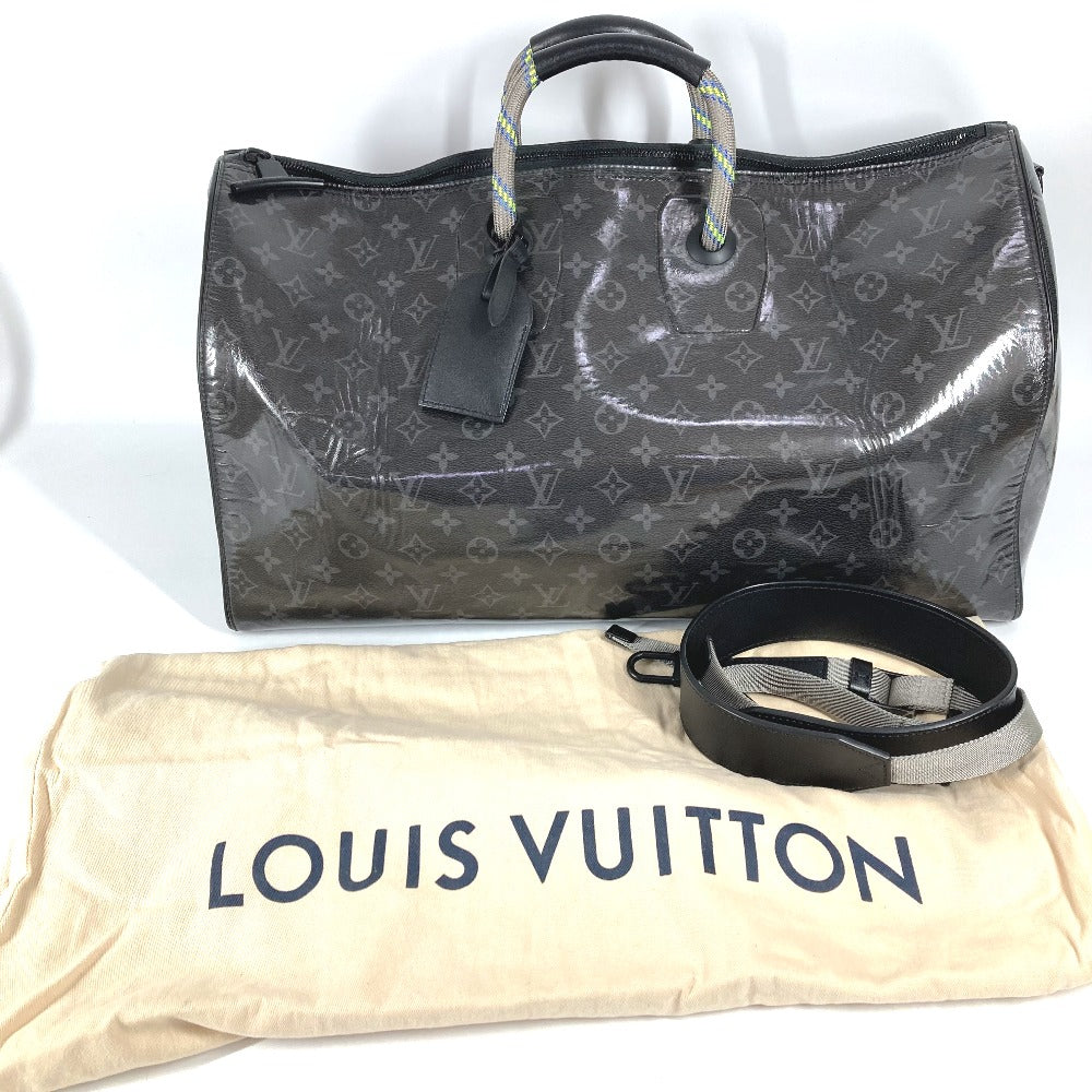 LOUIS VUITTON  M43901 モノグラム エクリプス グレーズ 伊勢丹限定  キーポル・バンドリエール 50 2WAYバッグ カバン 旅行バッグ ショルダーバッグ トラベルバッグ ボストンバッグ キャンバス ユニセックス ブラック - brandshop-reference