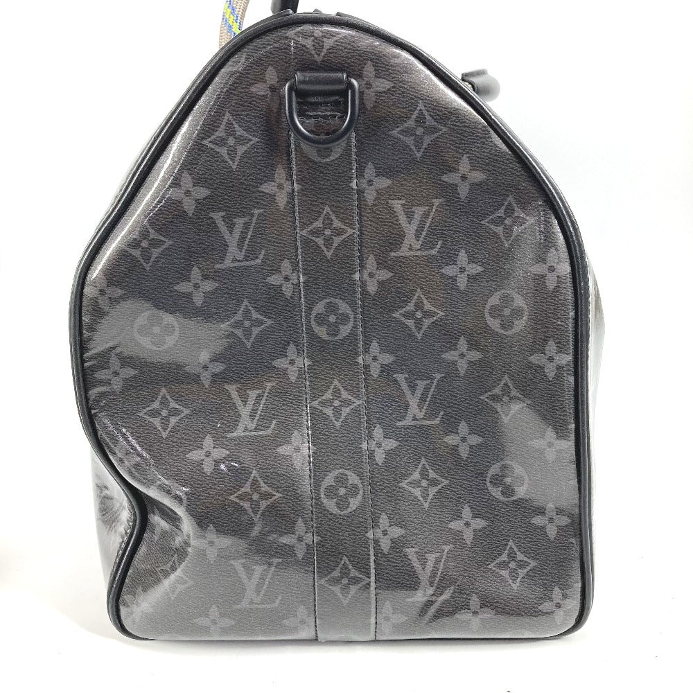 LOUIS VUITTON  M43901 モノグラム エクリプス グレーズ 伊勢丹限定  キーポル・バンドリエール 50 2WAYバッグ カバン 旅行バッグ ショルダーバッグ トラベルバッグ ボストンバッグ キャンバス ユニセックス ブラック - brandshop-reference