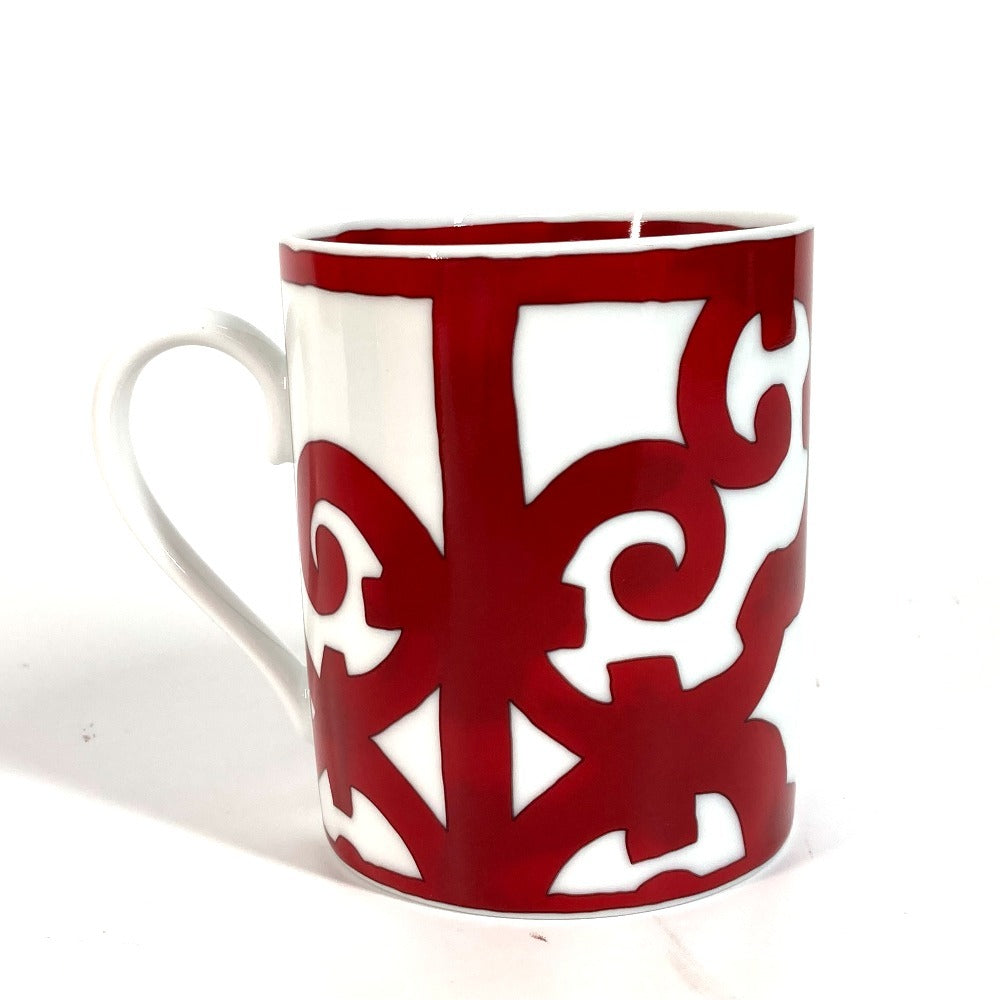 HERMES 300ml マグ 〈ガダルキヴィール〉 No1 コップ 食器 インテリア マグカップ 陶器 ユニセックス レッド - brandshop-reference