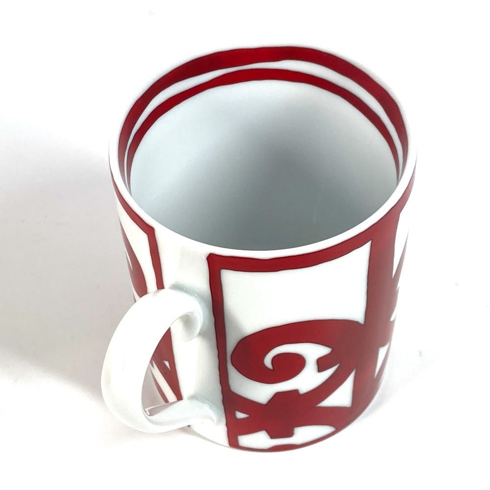 HERMES 300ml マグ 〈ガダルキヴィール〉 No1 コップ 食器 インテリア マグカップ 陶器 ユニセックス レッド - brandshop-reference