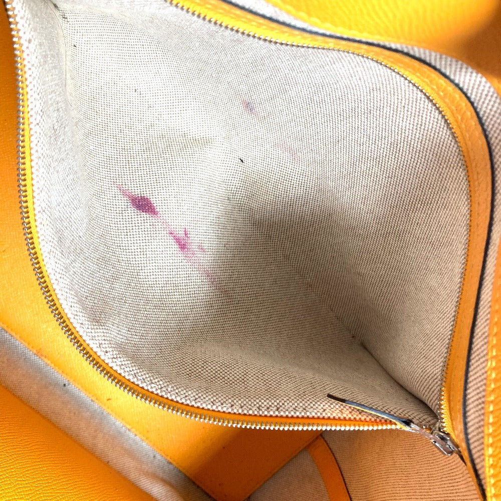 HERMES バイカラー マキシボックス カバ 36 肩掛け トートバッグ カバン ショルダーバッグ エヴァーカラー ユニセックス オリガン×ジョーヌドール  イエロー - brandshop-reference