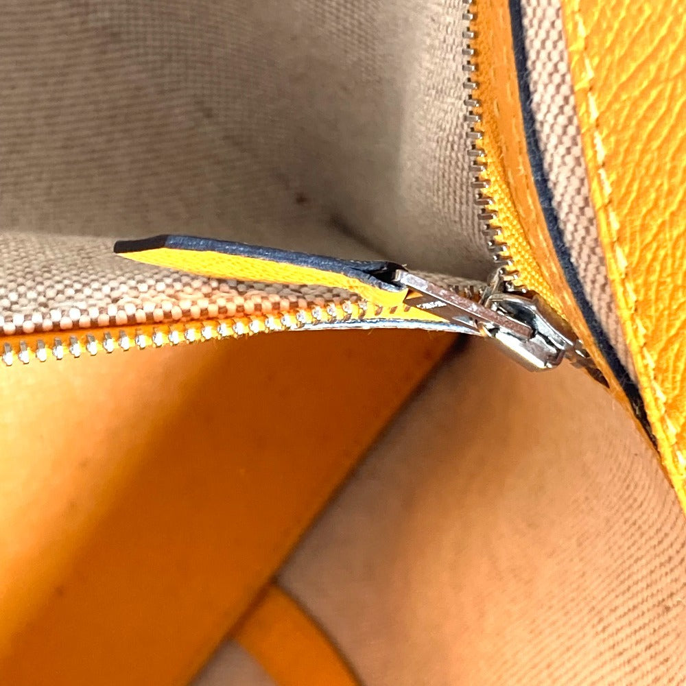 HERMES バイカラー マキシボックス カバ 36 肩掛け トートバッグ カバン ショルダーバッグ エヴァーカラー ユニセックス オリガン×ジョーヌドール  イエロー - brandshop-reference