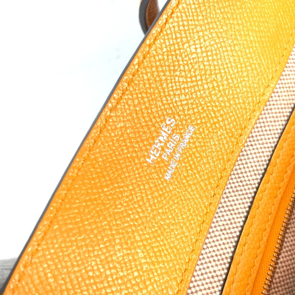 HERMES バイカラー マキシボックス カバ 36 肩掛け トートバッグ カバン ショルダーバッグ エヴァーカラー ユニセックス オリガン×ジョーヌドール  イエロー - brandshop-reference