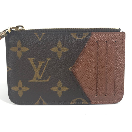 LOUIS VUITTON M81880 Monogram Card Case Porte Carte Romy Wallet with Coin Purse, Card Case, Coin Case, Monogram Canvas, Unisex, Brown