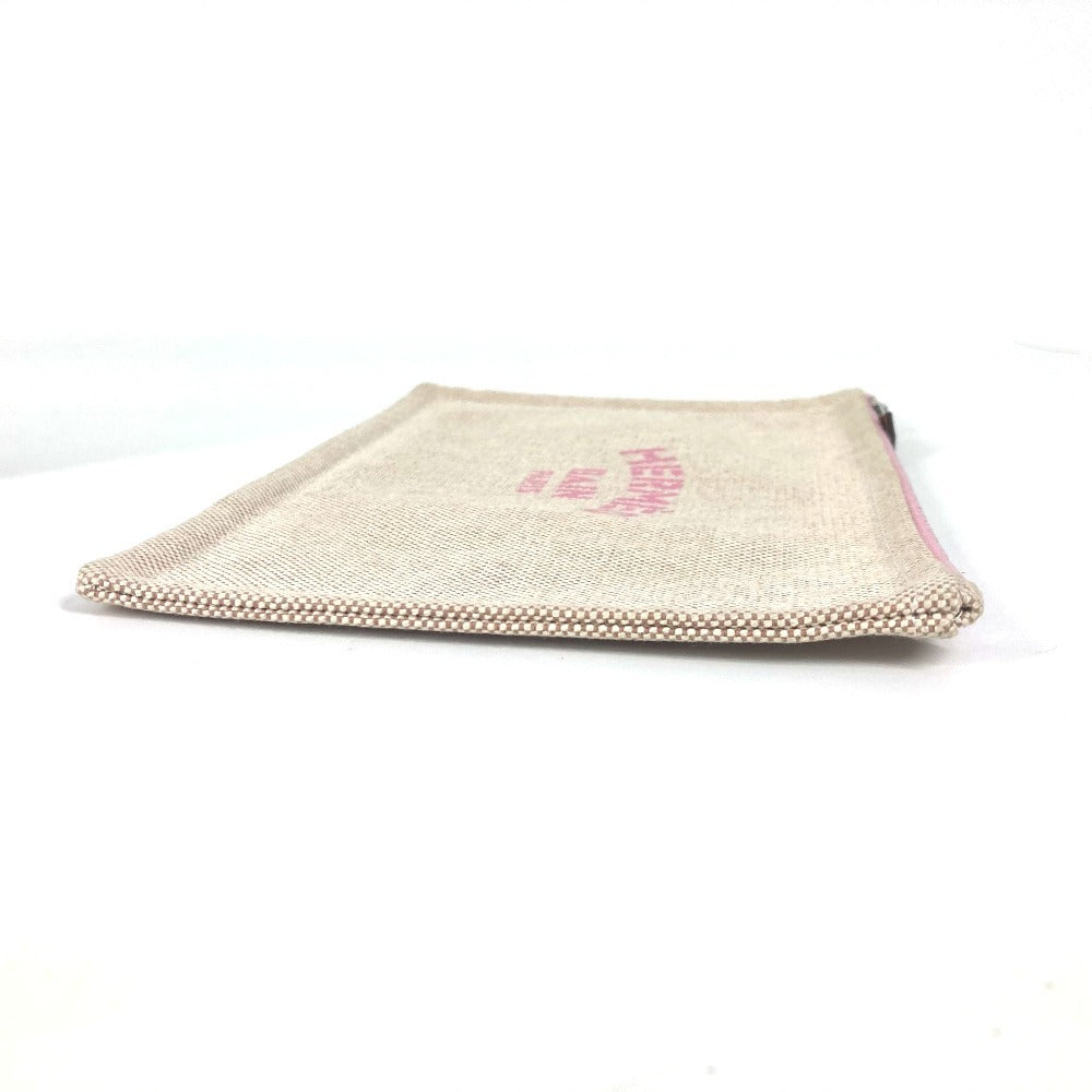 HERMES ロゴ ヨッティング メイクポーチ カバン クラッチバッグ マルチポーチ ポーチ キャンバス レディース ピンク - brandshop-reference