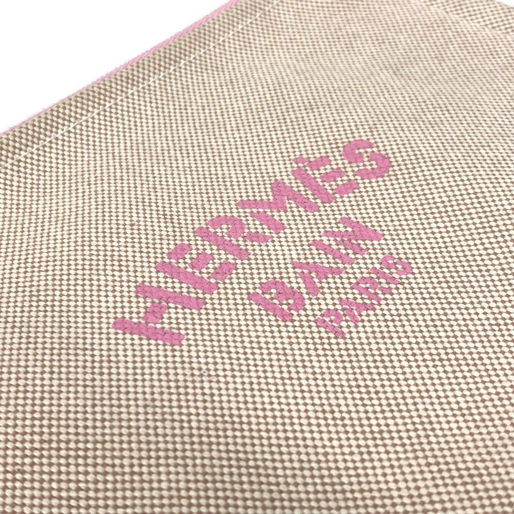 HERMES ロゴ ヨッティング メイクポーチ カバン クラッチバッグ マルチポーチ ポーチ キャンバス レディース ピンク - brandshop-reference