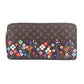 LOUIS VUITTON Ｍ14162 日本限定 LV × TM ジッピー・ウォレット モノグラム 村上隆 ラウンドファスナー 長財布 モノグラムキャンバス ユニセックス ブラウン