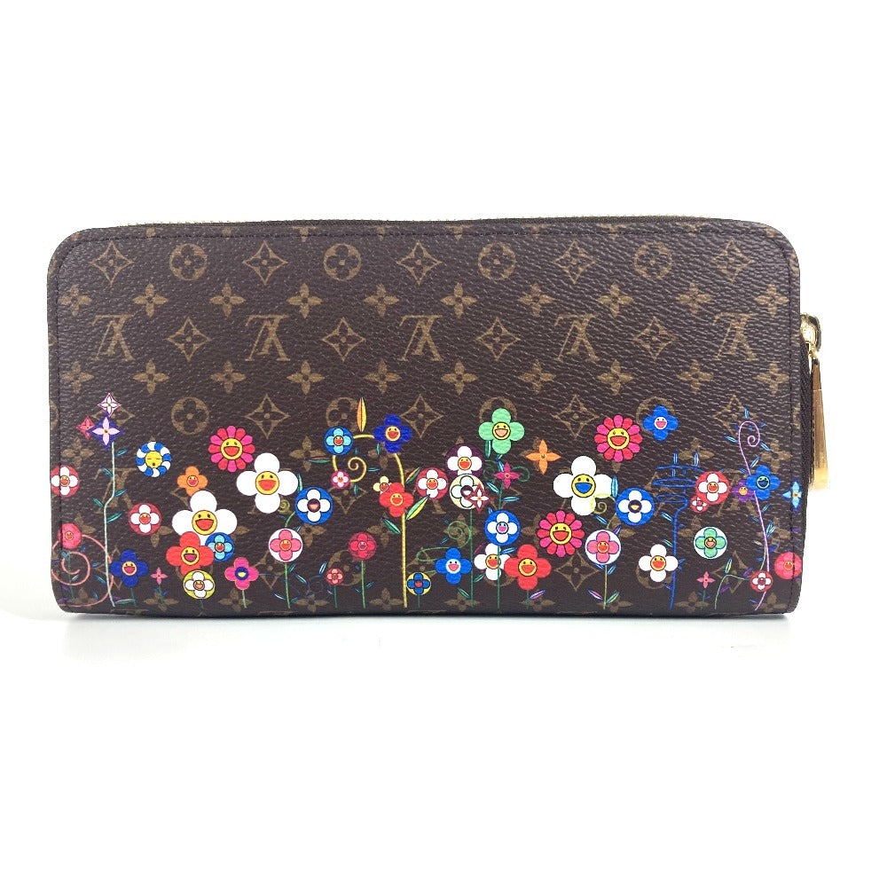 LOUIS VUITTON M14162 Japan Limited LV × TM Zippy Wallet Monogram Takashi Murakami Round Zipper Long Wallet Monogram Canvas Unisex Brown