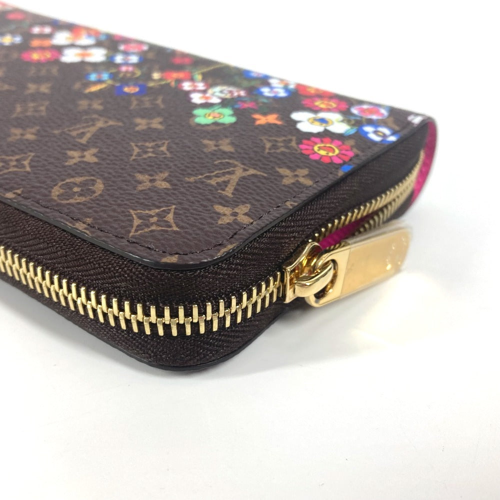 LOUIS VUITTON M14162 Japan Limited LV × TM Zippy Wallet Monogram Takashi Murakami Round Zipper Long Wallet Monogram Canvas Unisex Brown