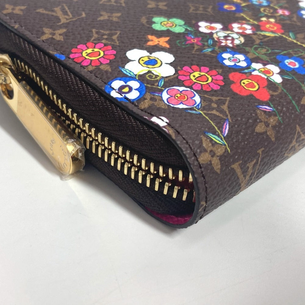 LOUIS VUITTON M14162 Japan Limited LV × TM Zippy Wallet Monogram Takashi Murakami Round Zipper Long Wallet Monogram Canvas Unisex Brown