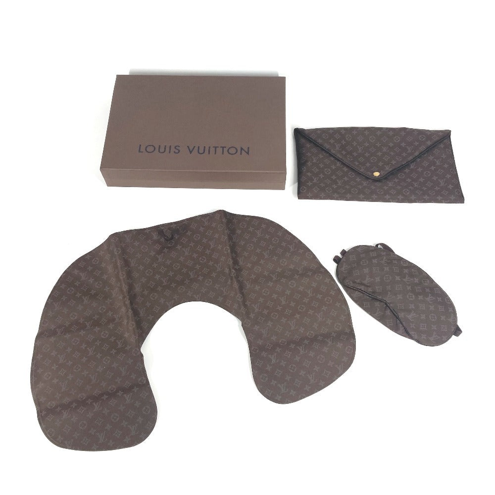 LOUIS VUITTON M99204 2005年VIP限定 トラベルセット ヴォヤージュキット アイマスク&ネックピロー＆ポーチ 3点セット 旅行 トラベルケース ナイロン ユニセックス ブラウン - brandshop-reference