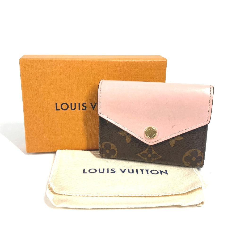 LOUIS VUITTON M62933 モノグラム ポルトフォイユ・ゾエ コンパクトウォレット 3つ折り財布 モノグラムキャンバス レディース ローズバレリーヌ ピンク - brandshop-reference