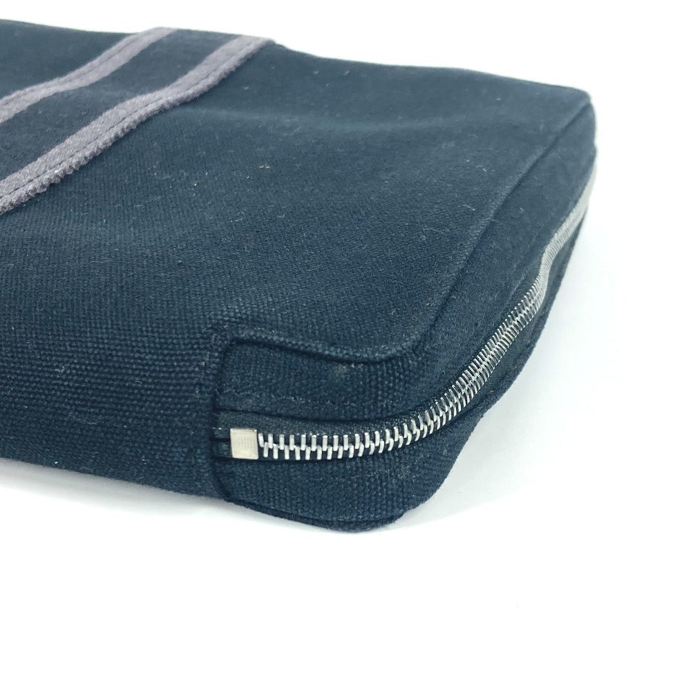 HERMES フールトゥ マルチポーチ メイクポーチ ジュエリーケース ポーチ コットン ユニセックス ブラック - brandshop-reference