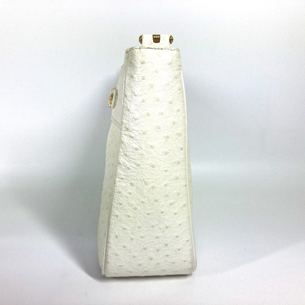 VERSACE ハンドバッグ サンバースト 肩掛け カバン ヴィンテージ ショルダーバッグ 型押しレザー レディース ホワイト系 - brandshop-reference