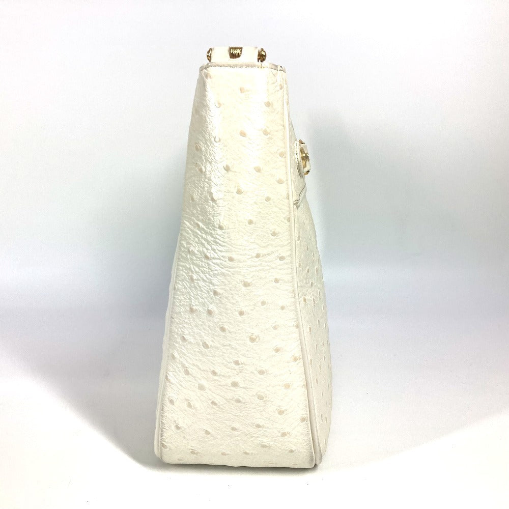 VERSACE ハンドバッグ サンバースト 肩掛け カバン ヴィンテージ ショルダーバッグ 型押しレザー レディース ホワイト系 - brandshop-reference