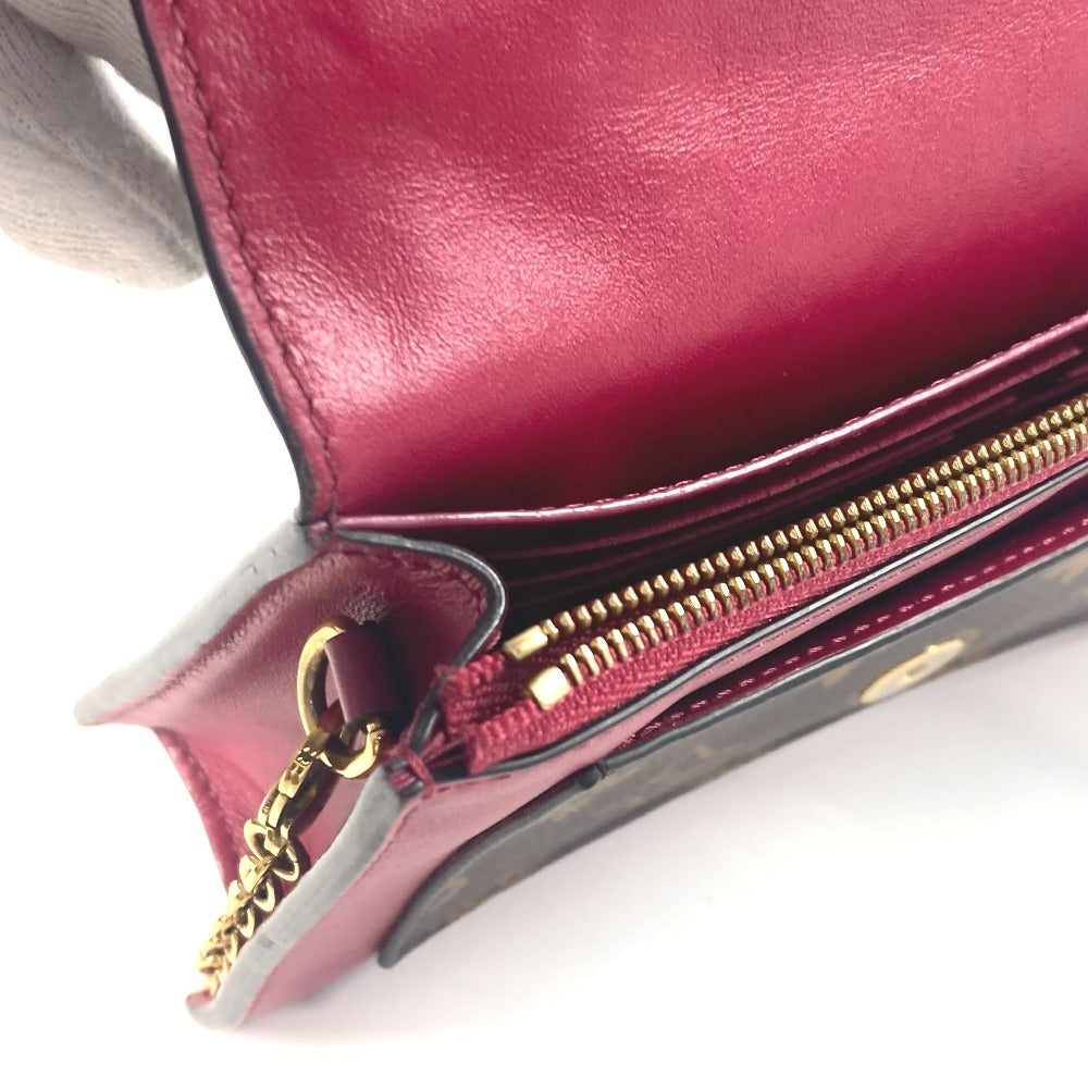 LOUIS VUITTON M69578 モノグラム ポルトフォイユ フロール チェーン チェーンウォレット ショルダーバッグ クラッチバッグ 長財布 モノグラムキャンバス ユニセックス フューシャ ブラウン - brandshop-reference