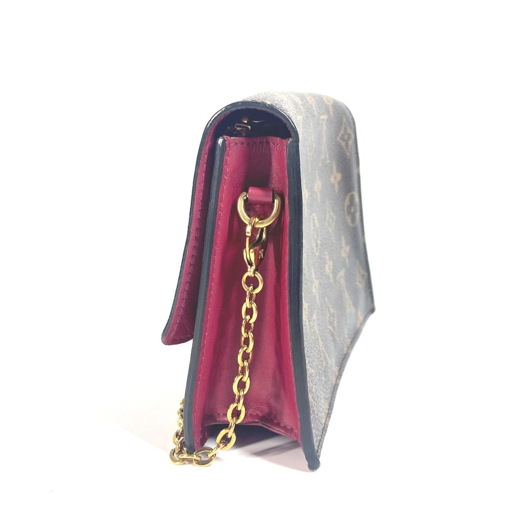 LOUIS VUITTON M69578 モノグラム ポルトフォイユ フロール チェーン チェーンウォレット ショルダーバッグ クラッチバッグ 長財布 モノグラムキャンバス ユニセックス フューシャ ブラウン - brandshop-reference